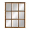 thumbnail image 1 of Kate and Laurel Hogan Windowpane Framed Wall Mirror, 26x32, Brown, 1 of 2