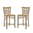 thumbnail image 2 of Linon Neville 24" Natural Indoor Wood Counter Stools, Set of 2, 2 of 14