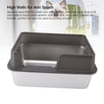 thumbnail image 2 of Stainless Steel Litter Pan, Open Top High Side Litter Pan Detachable Versatile Scratch Resistant Easy To Clean  For Cats, 2 of 6