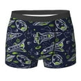 thumbnail image 6 of Men's Boxer Briefs, Hand Drawn Rockets Soft Comfy Mens Underwear Boxer Briefs Breathable With Widen Waist, 6 of 7