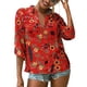 thumbnail image 1 of Sonducket Blusa informal con botones de manga larga y estampado de gasa para mujer Prendas para la parte del cuerpo Rojo XXL, 1 of 6