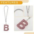 thumbnail image 4 of Unique Bargains 1 Pc Metal Faux Crystal Rhinestones Car Rear View Mirror Pendant Accessories Car Hanging Ornament Pink Letter B, 4 of 6
