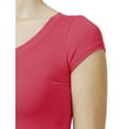 thumbnail image 5 of J. METHOD Women's Short Sleeve Scoop Neck Crop Top Solid Basic Casual Cropped T Shirts NEWT18 Coral L, 5 of 6