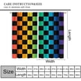 thumbnail image 3 of Checkered Curtains, Black Colorful Rainbow Pattern Window Treatments, Rod Pocket Thermal Insulated Drapes 2 Panel Sets for Bedroom Living Room, 55" W X 39" L, 3 of 8