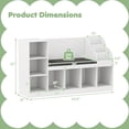 thumbnail image 3 of Gymax Wooden Kids Bookshelf w/Reading Nook Padded Seat Open Cubes Adjustable Shelf, 3 of 9