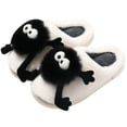 thumbnail image 3 of Zapatillas de algodón con cerdas para mujer, para otoño e invierno, para interiores, bonitas, antideslizantes, de felpa, gruesas y cálidas, de algodón, 3 of 5