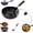 Smooth-Glass Cover, variant on Japanese Iron Pan for Cooking,Uncoated Thick Iron Pot, Japanese Uncoating Cast Iron Pot, Multi-functional Non-Stick Cast Irons Wok , High Purity Irons Frying Pan for Cooking