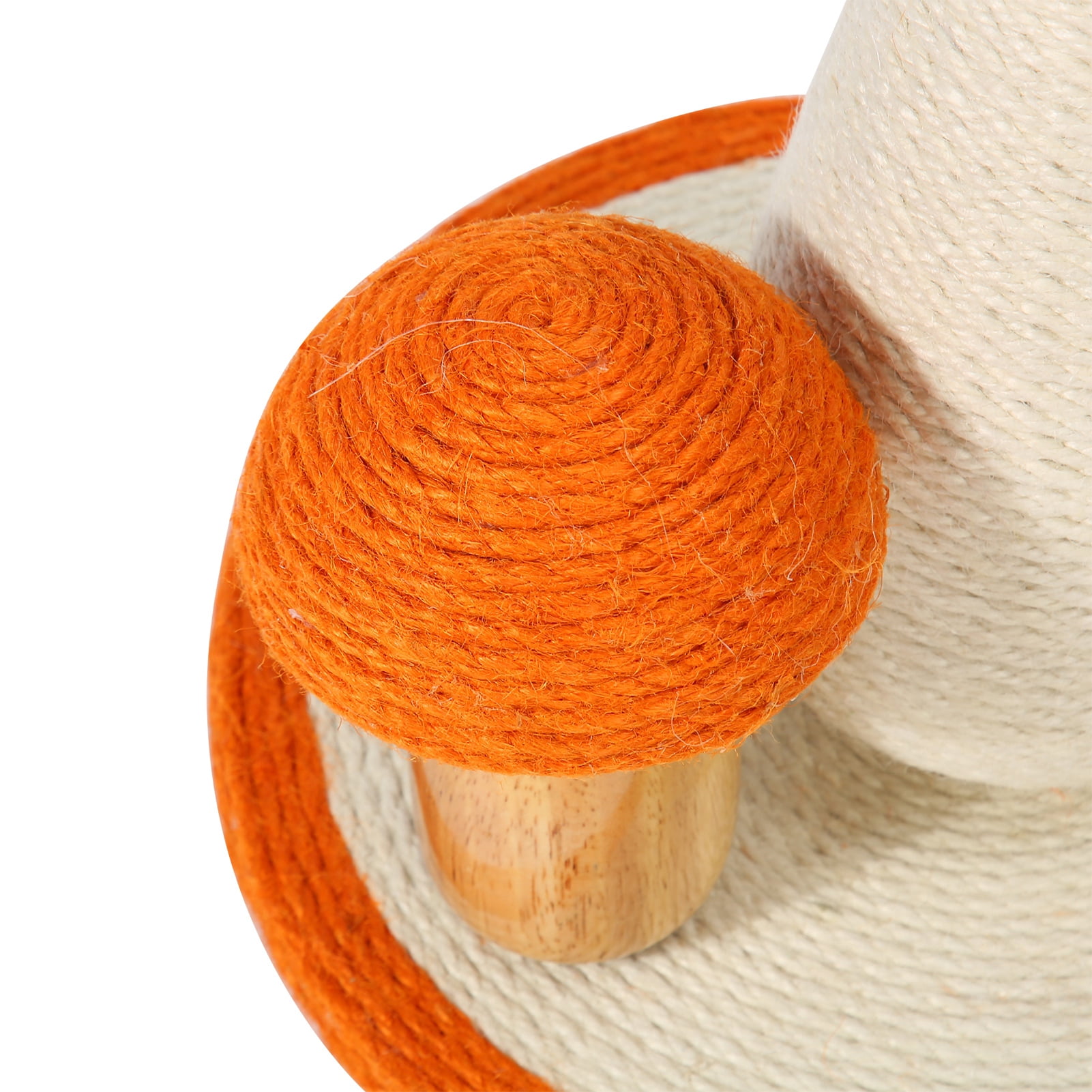LAZIOEGR Cat Scratching Post Claw Grinding Interactive Mushroom Shape Sisal Kitten Climbing Scratcher Toy for Indoor Cats, Protects Furniture, Durable Wood Base, 11.8 x 15 inches / 30 x 38 cm