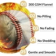 thumbnail image 5 of Baseball Blanket for Baseball Lovers - 50" x 60" Inches Warm Furry Throw Blanket Gift - Cool Throw Blanket for Sofa, Work, Living Room, 5 of 6