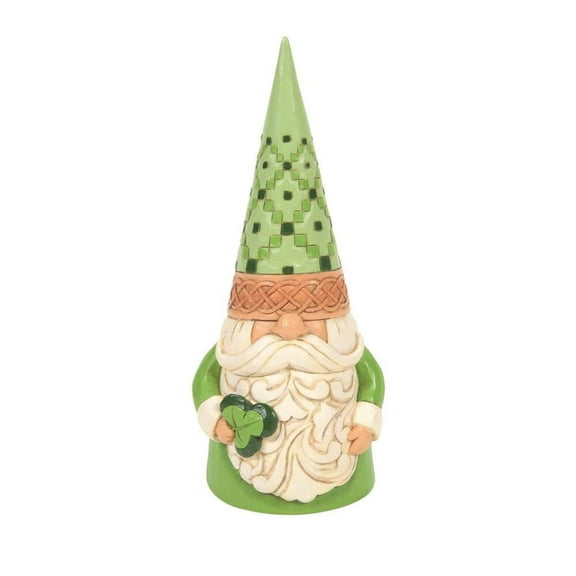 Enesco Jim Shore Heartwood Creek Irish Gnome with Shamrock Figurine