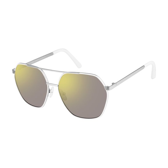 Nanette Lepore Women's NN331 Metal UV400 Protective Geometric Aviator Fashion Sunglasses, 57mm