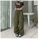 thumbnail image 4 of Pantalones anchos de cintura alta para mujer Y2K con 4 bolsillos, 4 of 7