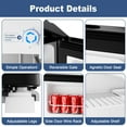 thumbnail image 5 of BANGSON 1.6 Cu.Ft Compact Refrigerator with Freezer, Energy Saving & Low Noise Mini Fridge for Office, Dorm, Bedroom - Adjustable Temp, Reversible Door, Black, 5 of 8