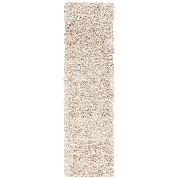 SAFAVIEH August Sophia Solid Shag Runner Rug, Beige, 2' x 5'