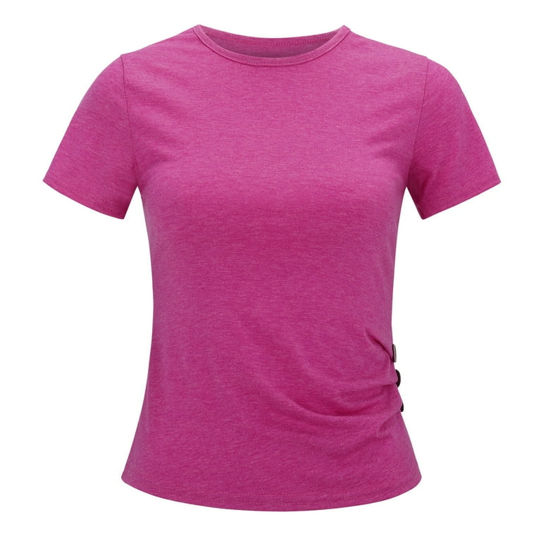 Girls' Tops Kids Tunic Crewneck Soft Solid Short Sleeve