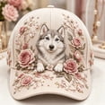 thumbnail image 2 of Voska 3D Animal Pattern Floral Embroidery Adjustable Unisex Baseball Cap Animal Pattern Sun Hat for Daily Use L One Size, 2 of 5