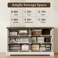 thumbnail image 5 of FANRAL Farmhouse 6 Drawers Dresser for Bedroom,Wood Rustic Storage Cabinet Chest of Drawers with Metal Handles,White Dresser, 5 of 8