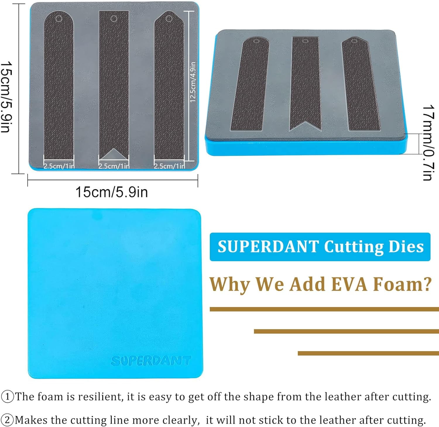 3 Shapes Leather Bookmark Cutting Dies Classic Stitched Bookmark Die Cutter Leather Page Markers Wooden Cutting Machine Gifts for Men Women Kids Bookworms Writers Back to School
