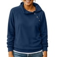 thumbnail image 2 of SYwaren Women's Casual Pullover Solid Color Lapel Button Up Long Sleeve No Hood Casual Fashion Loose Top, 2 of 6