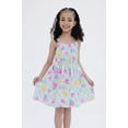 thumbnail image 2 of Barbie Square Neck Cami Dress Toddler to Big Kid, 2 of 5