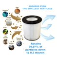 thumbnail image 5 of HQRP Paquete de 2 filtros de 7 pulgadas compatibles con Dirt Devil Pro 390 590 690 890 990 Platinum Force 299e H-P Central Vacuum Systems 8106-01 Reemplazo, 5 of 5