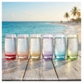 thumbnail image 4 of Juego 6 Vasos de Vidrio glazé Con Fondo De color 350ml, 4 of 4