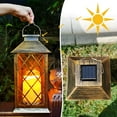 Solar Lantern,Outdoor Lanterns,Waterproof Flickering Flameless Candle