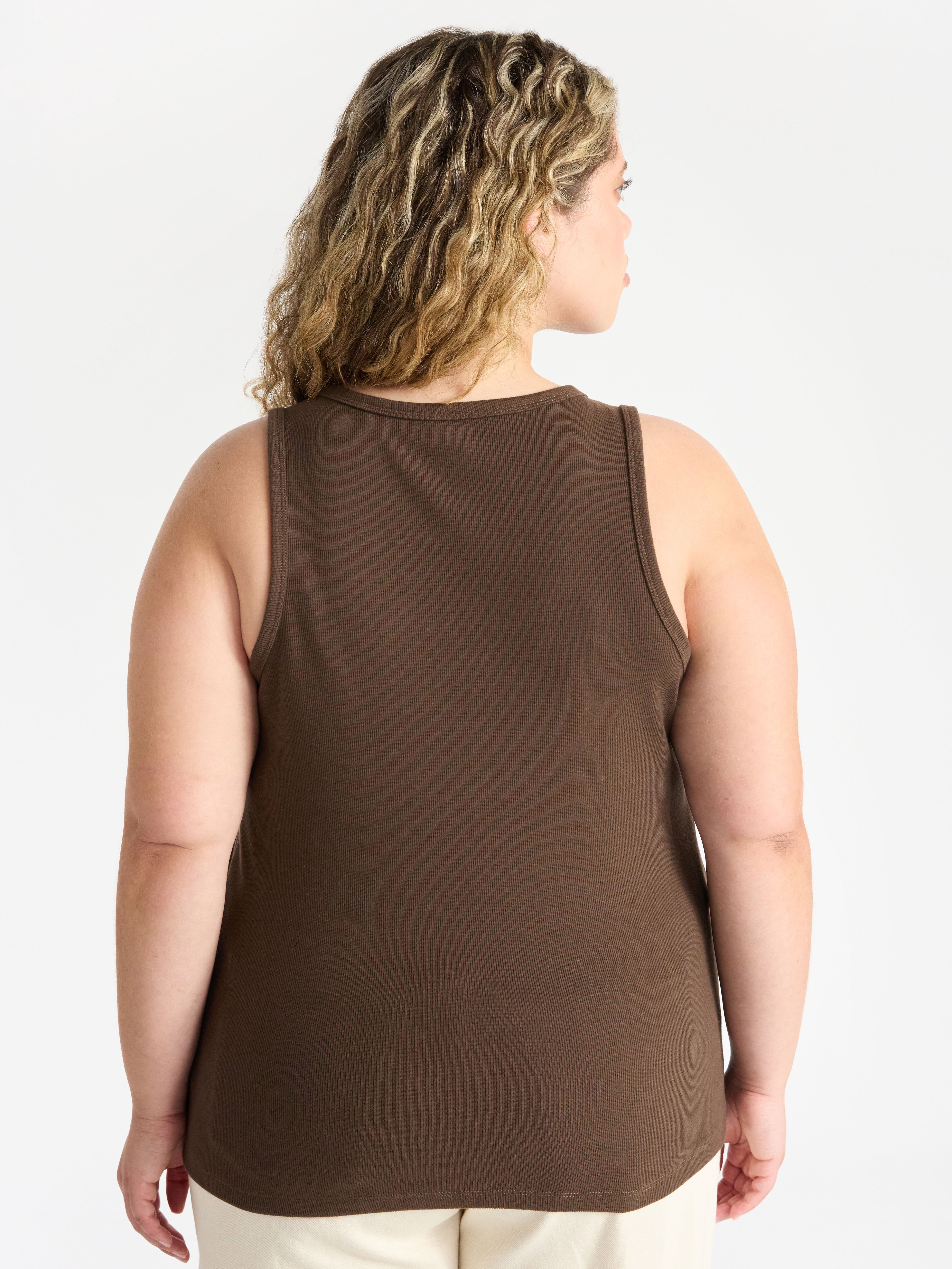Terra & Sky Women’s Plus Ribbed Tank Top, Sizes 0X-5X