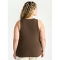 thumbnail image 3 of Terra & Sky Women’s Plus Ribbed Tank Top, Sizes 0X-5X, 3 of 5