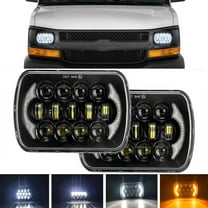 2PCS DOT 7x6" LED Headlight For Ford E-100 E-150 E-250 E-350 Econoline Club Wagon Van