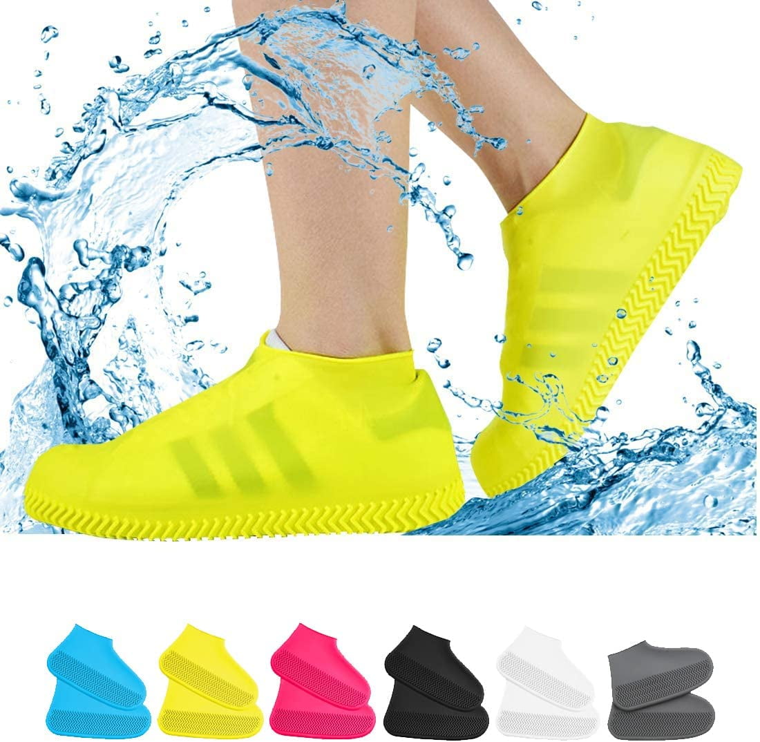 Waterproof Silicone Overshoes Non Slip Reusable Shoe Sneaker Cover Trainer Cover Unisex Women & Men 