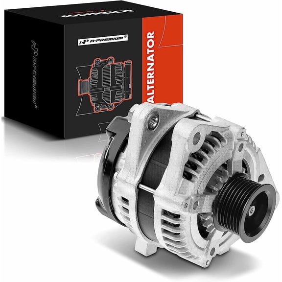 A-Premium Alternator Compatible with Toyota Tacoma 2005 2011 2012 2013 2014 2015, Tundra 2006 2007 2008 2009 2010, V6 4.0L, 12V 100Amp Clockwise 7-Groove Pulley, Replace# 27060-0P030, 104210-4230