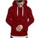 thumbnail image 1 of Ceisia Men's Solid Color Pullover Hoodie with Kangaroo Pocket for Fall & Winter Purple L Gifts, 1 of 5