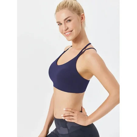 

Yishow- Solid Workout Tops Halterneck Backless Shockproof Quick-drying Yoga Sports Bra Women‘s Activewear
