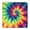 Rainbow Tie Dye, variant on Rainbow Tie Dye Mandala Pattern Square Fitted Tablecloth with Elastic Edge,Square Table Cover,Washable Elastic Table Cover for Home Kitchen Party Decor 34"x34"