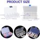 thumbnail image 2 of Joyero de plástico ajustable, rejillas extraíbles con compartimento, caja de almacenamiento de 3 piezas con compartimentos ajustables, para cuentas, pendientes, herramientas, anzuelo de, 2 of 5