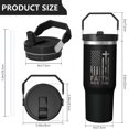thumbnail image 5 of 1pc Men 30oz Tumbler with Straw & Handle - Insulated Stainless Steel Cup | Holiday Gift for Man Women (Christmas, Valentine's, Birthday), 5 of 7