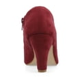 thumbnail image 4 of Journee Womens Piper Inside Zip Block Heel Booties, Widths Available, 4 of 10