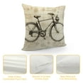 thumbnail image 4 of Shangniulu  Canvas Throw Pillow Cover Shell for Couch Sofa Home Decoration City Buildings Brown Bicycles Wheels 18 X 18 Inches, 4 of 5