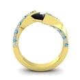 thumbnail image 4 of 1.20 Carat Beautiful Natural Diamond Black Onyx & Blue Topaz Gemstone Engagement Ring for Ladies Solid 18K Yellow Gold Size 10.5 by Diamond-Capitals, 4 of 8