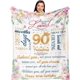 thumbnail image 1 of LHSHID 90th Birthday Gifts for Women Best Gifts for 90 Year Old Woman 90th Birthday Ideas Gifts for 90 Year Old Woman 90 Year Old Birthday Gifts for Women 90th Birthday Blanket 30"x40", 1 of 6