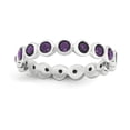 thumbnail image 1 of Sterling Silver Stackable Expressions February Swarovski Ring Size 10, 1 of 3