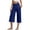 Blue, variant on AKEGAMN Yoga Capris With Pockets High Waist Wide Leg Pants, Brown S-3XL