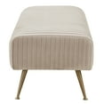 thumbnail image 5 of SAFAVIEH Couture Salome Solid Velvet Contemporary Bench, Giotto Almond, 5 of 8