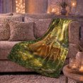 thumbnail image 6 of Doe and Fawn in Sunlit Forest Meadow with Daisies, Serene Cottagecore Wildlife Style for Deer Lovers, Soft Flannel Blanket for Nursery and Bedroom, Baby Shower Gift, Home Decor, 6 of 9