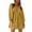 Mustard, variant on Women's Textured V Neck Mini Dress with Ruched and Buttoned Details Polyester % for Elegant Everyday Wear All Year