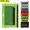 Green, variant on PLPPYFS Pencil Pouch for 3 Ring Binder, Bulk 1 Pack 3 Hole Zipper Pencil Pouches with Mesh Window, Pencils Bags in Assorted Colors, Sturdy and Durable Cloth Pencils Case for Home Office Supplies