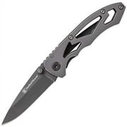 Smith & Wesson CK400 5.4in High Carbon S.S. Folding Knife with a 2.2in Drop Point Blade and Stainless Steel Handle for Outdoor, Tactical, Survival and EDC