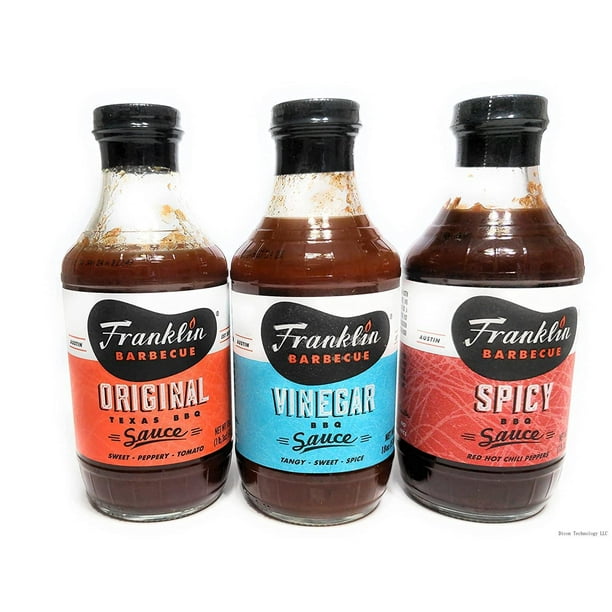 barbecue sauce 12.5oz bottle (pack of 3) (sampler pack 1 of each flavor)
