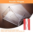 thumbnail image 5 of Uxcell 12Pack 45x35mm Acrylic Hinges Self Adhesive Clear Continuous Piano Folding Hinge, 5 of 6